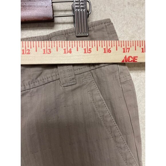 Banana Republic Women's Bermuda Walking Shorts Tan Textured Size 12 100% Cotton - Picture 4 of 9